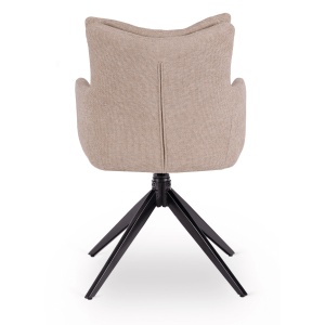 SET 4 SCAUNE ROTATIVE, ARTIM MEBLE, REALIZAT DIN MATERIAL TEXTIL BEJ SI CADRUL DIN METAL, STIL MODERN - Img 7