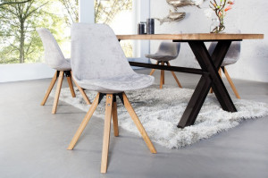 SET 4 SCAUNE STEJAR/GRI SCANDINAVIA 36215 - DESIGN SCANDINAV - Img 7