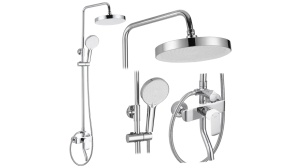 SET DE DUS REA BLOOM, CROM/ALB, DIN ALAMA, CALITATE SUPERIOARA