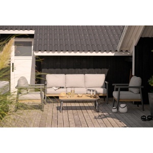 SET DE EXTERIOR COMILLAS, REALIZAT DIN ALUMINIU, POLIRATAN SI TEXTIL, CULOARE GRI/ANTRACIT, HOUSE NORDIC - Img 2