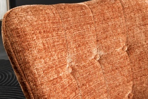 SET FOTOLIU SI TABURET SCANDINAVIA, DIN METAL SI TEXTIL CHENILLE, CULOARE CARAMIZIU, INVICTA INTERIOR - Img 5