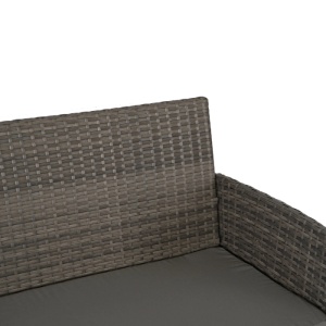 SET MOBILIER DE GRADINA/TERASA, MISSISSIPI, ARTIM MEBLE, DIN METAL, TECHNORATAN SI STICLA, CULOARE GRI - Img 9