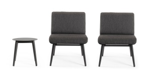 SET MOILIER DE GRADINA ISABELA, CONFECTIONAT DIN LEMN DE TEC SI TEXTIL, STIL MODERN - Img 3