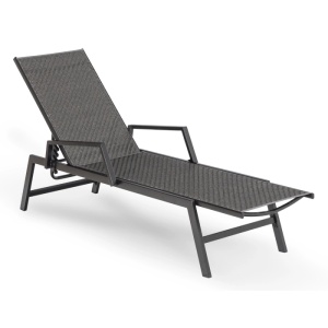 SEZLONG, ARTIM MEBLE, REALIZAT DIN TEHNORATAN SI METAL, CULOARE NEAGRA, STIL MODERN - Img 9