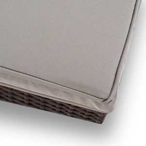 SEZLONG DE PLAJA, ARTIM MEBLE, REALIZAT DIN TEHNORATAN SI TEXTIL, CULOARE MARO/GRI, STIL MODERN - Img 6