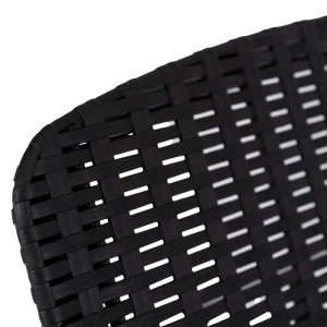 SEZLONG PLAJA PLIABIL, ARTIM MEBLE, REALIZAT DIN TEHNORATAN, CULOARE NEAGRA, STIL MODERN - Img 7