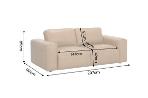 SOFA ELEGANTA DE BIROU BIG GEORGE 205CM, PENTRU 2 LOCURI, REALIZAT DIN LEMN SI PIELE ECO, CULOARE MARO, INVICTA INTERIOR - Img 2