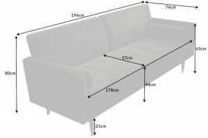 SOFA EXTENSIBILA, 195CM, MICROFIBRA VERDE, MODEL DEOSEBIT, ARTIM GROUP SELECTION - Img 8