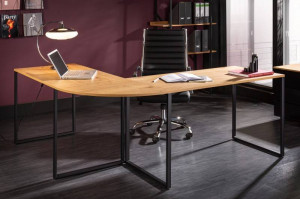 STOC 1 BUC!!! RESIGILAT!!! BIROU OFFICE, BIG DEAL 180CM, COD 40869, DIN METAL SI MDF, DESIGN INDUSTRIAL - Img 2