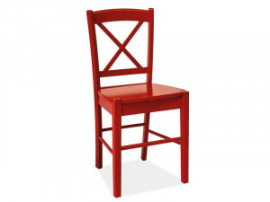 STOC 1 BUC!!! SCAUN DINING CD-56 ROSU DIN LEMN STIL SCANDINAV SIGNAL