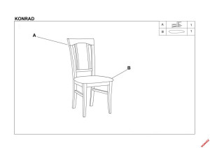 STOC 2 BUC!!! SCAUN DINING, KONRAD ALB/GRI INARI, LEMN SI TEXTIL, STIL CLASIC - Img 2