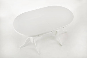 STOC!!! MASA DINING EXTENSIBILA JOSEPH, ALBA, 150/190 CM, BLAT DIN MDF SI PICIOARE DIN LEMN MASIV, STIL CLASIC - Img 5