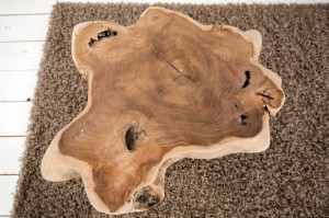 STOC!!! MASUTA DE CAFEA, WILD, 50CM, DIN LEMN MASIV DE TEC, DESIGN RUSTIC - Img 3