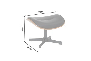 SUPORT PICIOARE ELEGANT DE RELAXARE ROTATIV, VOGUE, DIN METAL, FURNIR SI PIELE ECO, CULOARE MARO/NEGRU, INVICTA INTERIOR - Img 2