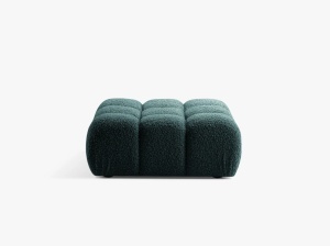 TABURET BELLIS, VERDE BENZINA, CU TAPITERIE DIN TEXTIL BOUCLE ROLF, MICADONI