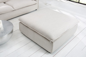 TABURET, HEAVEN 100CM, NATURAL, TEXTIL, IN SI SUPORT LEMN, DESIGN MODERN - Img 1