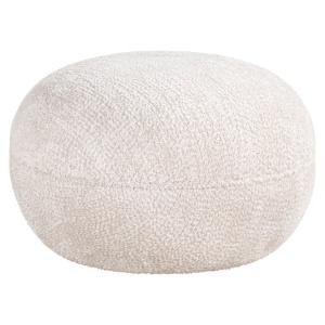TABURET JACE BE LOVELY 11 CREAM, S4737, CONFECTIONAT DIN 100% POLIESTER, LEMN, PLACAJ SI LEMN DE PIN, STIL MODERN