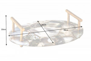 TAVITA 40CM, NOBLE, COD 41558, PIATRA DE AGAT SI METAL, PRODUS EXCLUSIVIST - Img 5