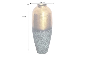 VAZA, ORIENT XL 75CM, METAL, AURIU, REALIZAT MANUAL, ARTIM GROUP SELECTION - Img 9