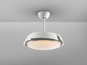 VENTILATOR ENZO, CU TELECOMANDA, 38/51 CM, ALB MAT/OPAL, DIN METAL, ACRIL SI METACRILAT, STIL MODERN - Img 4