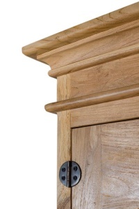 VITRINA DEOSEBITA, 180CM, LEMN MASIV DE TEC, CULOARE NATUR, ARTIM GROUP SELECTION - Img 5