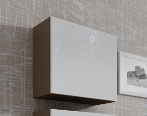 VITRINA LIVING VIGO KWADRAT LATTE/ALB DESIGN MODERN CM