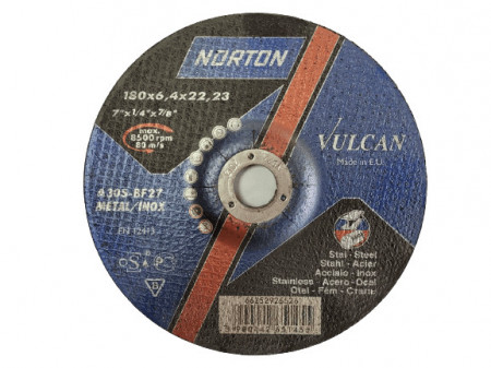 Disc taiere otel, inox Norton 180 x 6.4 x 22.23 mm - Img 1