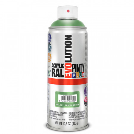 Spray Vopsea acrilica verde reseda, interior / exterior, ral 6011, 400 ml - Img 1