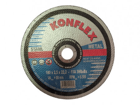 Disc taiere otel, inox Konflex 180 x 2.5 x 22.2 mm - Img 1