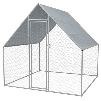 Cotet de gaini, pasari, pentru exterior 2.2 x 1.4 x 1.75 metri, otel galvanizat