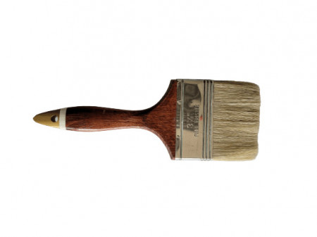 Pensula plata profesionala, cu par natural, maner din lemn - Img 1