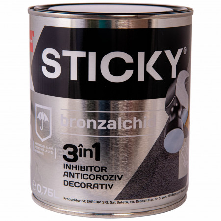 Email Bronzalchid Sticky lovitură de ciocan 3 in 1, argintiu, 0.75 l