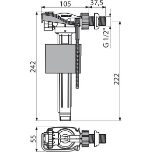 Flotor WC plutitor alama pt rezervor WC din ceramica - Img 2