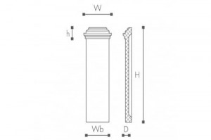 Pilastru coloana decorativa Arstyl PB2 744x60x245 - Img 2
