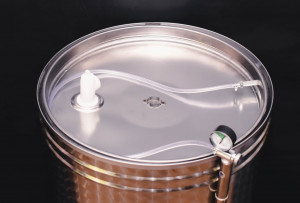 Butoi Cisterna Inox pentru Vin cu capac flotant si canea 180 Litri - Img 2