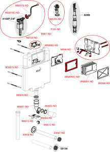 Rezervor WC incastrat Basicmodul slim montare in zidarie - Img 4