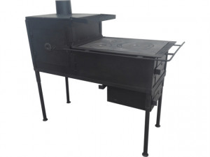 Soba Rustica cu Plita din Fonta si Cuptor – Model Tip "Cizma", 4-5 kW