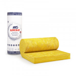 Vata minerala de sticla Ursa DF 42/Ab caserata cu folie de aluminiu 5 mm grosime
