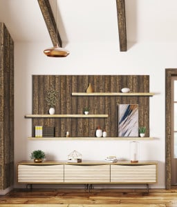 Barna grinda decorativa imitatie lemn poliuretan DARK OAK 115x130x2000 - Img 2