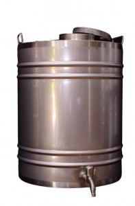 Butoi Cisterna Inox pentru Tuica, Palinca, Rachiu cu capac si robinet 60 Litri - Img 4