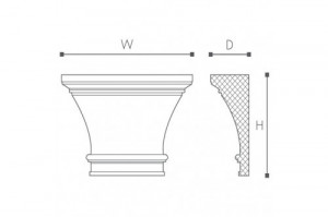 Capitel coloana decorativa Arstyl PC2 224x330x96 - Img 2
