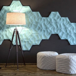 Panou decorativ 3d interior poliuretan Arstyl 3D Coral 380x329x25