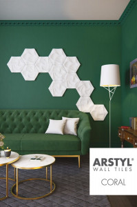 Panou decorativ 3d interior poliuretan Arstyl 3D Coral 380x329x25 - Img 4