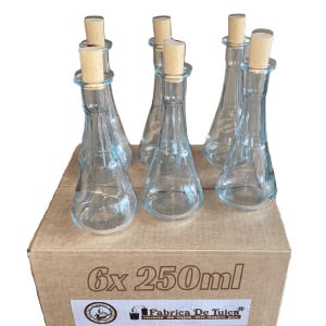 Toiuri Romanesti 250ml cu dop pluta, pentru tuica, palinca, bauturi distilate, Set 6 Buc - Img 1