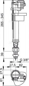 Flotor WC 3/8 cu filet alama alimentare verticala - Img 2