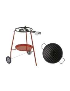 Set Profesional Pentru Gatit Lucia Garcima – Arzator Paella Gaz Ø40 cm, Tigaie Grill 46 cm - Img 2