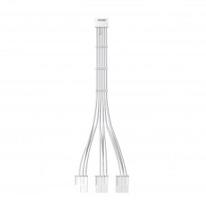 1stPlayer удължителен кабел Custom Sleeved Modding Cable White - 3 x PCIe 8-pin to 12VHPWR - FM3-B-WH - Img 2