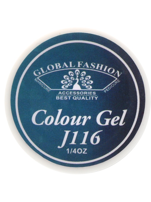 Gel color unghii, vopsea de arta, seria Distinguished Green, Global Fashion, 5gr, J116