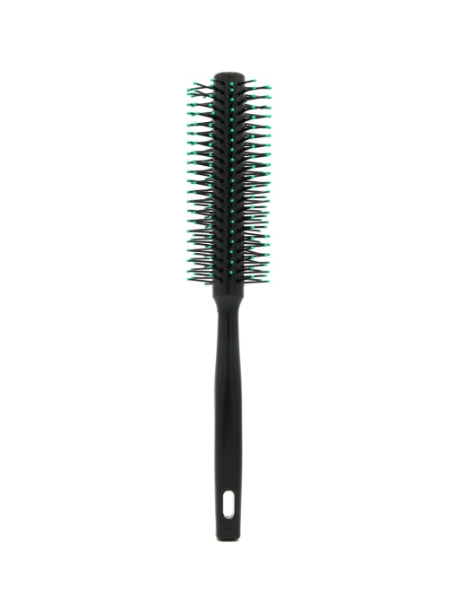 Perie de par, circulara, 8510, negru/verde