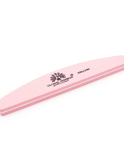 Pila buffer pentru unghii, granulatie 180/240, culoare roz